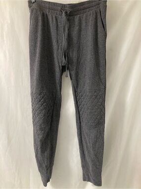 Garage Grey Quilted Knee Jogger Sweatpants Moto Style Size M